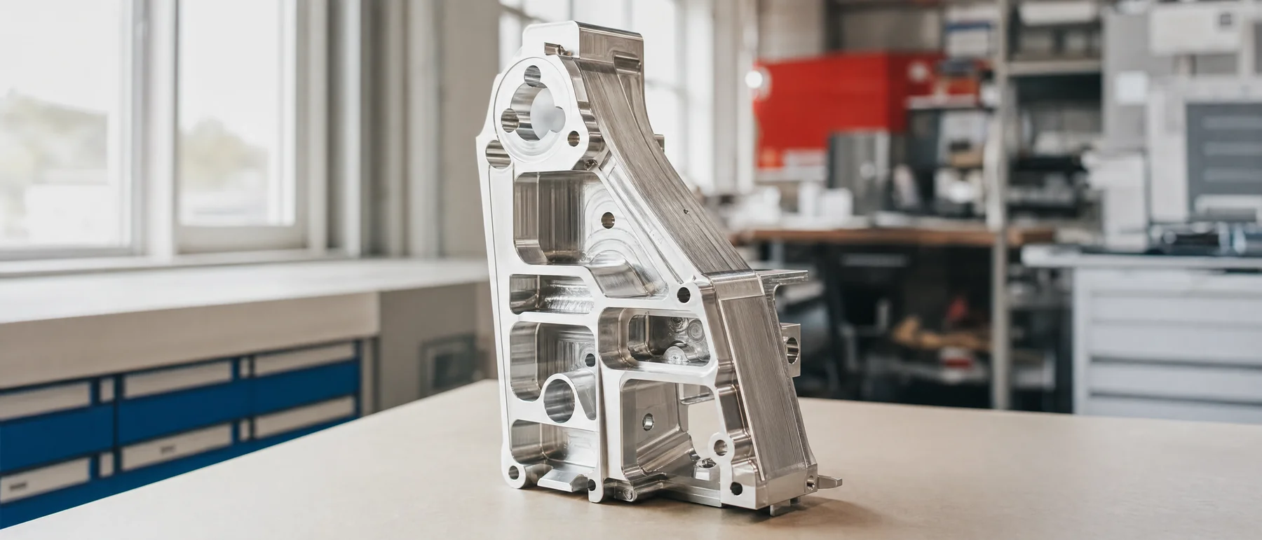 CNC-gefrästes Prototypen-Bauteil aus Aluminium bei Schoder