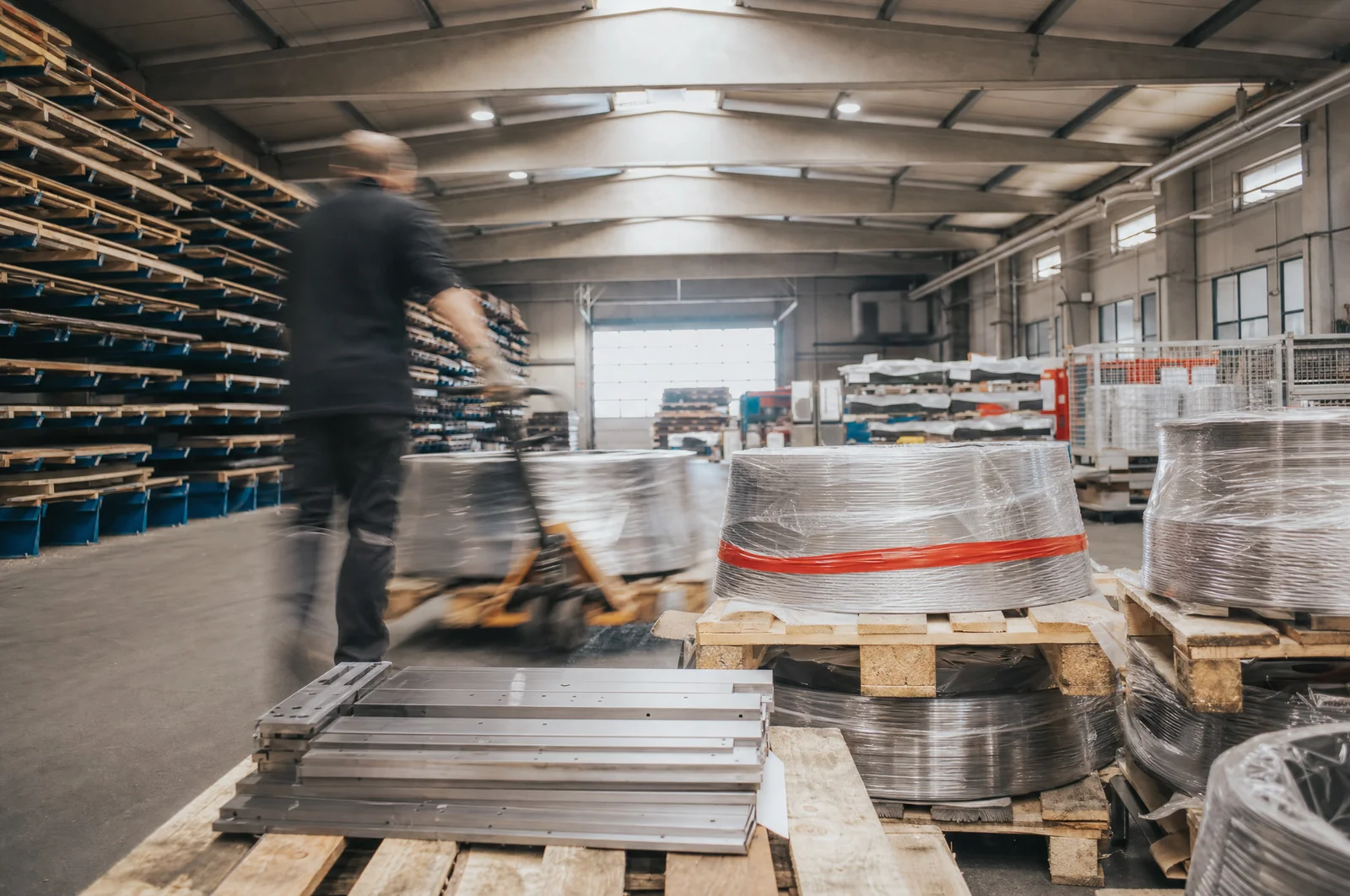 Termingerechte Lieferung – Versandlogistik mit gepackten Paletten bei Schoder in Langen